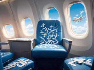 Korsord på flyget – håll hjärnan aktiv och tiden går! illustration